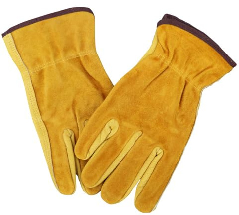 LIXSAZSE 1 paio di guanti portatili da campeggio, resistenti al calore, antiscivolo, per saldatura, lavoro, giardinaggio, escursionismo, caccia, lavorazione del legno