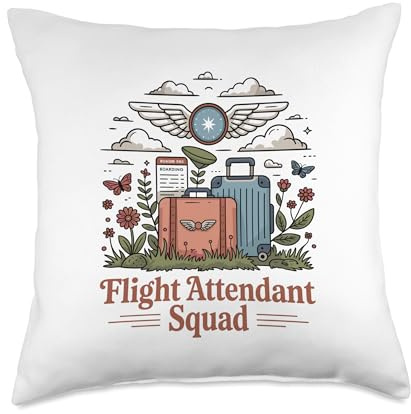Flight Attendant Squad Throw Pillow