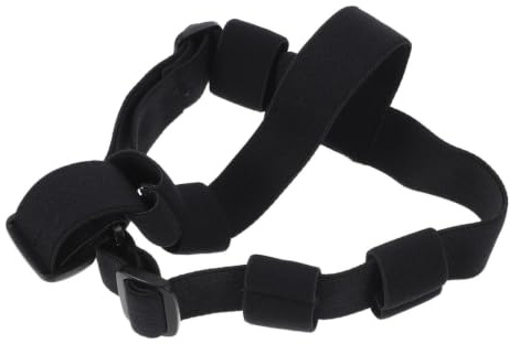 SEWACC Bandeau Élastique Noir en Nylon pour Lampe Frontale, Sangle Réglable pour Course Nocturne et Randonnée en Plein Air