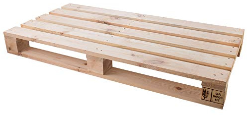 Ljuspalett 120 x 60 x 13 cm (L x B x H) – naturlig/shabby/vintage/möbelkonstruktion – palett möbelhylla – sängkonstruktion – vinlådor – äppellåda – fruktlåda (naturlig)
