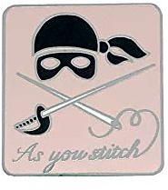 As You Stitch Pink Enamel Needle Minder