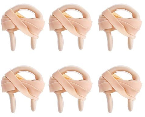 Danlai Clip Nez Clip Silice Gel Natation Nose Bouchon 6 Pièces Accessoires De Baignade avec Élastique pour Enfants Adultes Beige