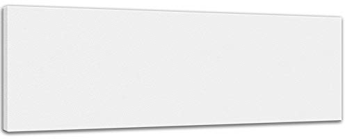 Leinwand in weiß, bemalbare Premiumqualität, aufgespannt auf Galerie Keilrahmen - Echtholz - 50x150 cm - 360g/m² - fertig gerahmt, 6 Farben verfügbar