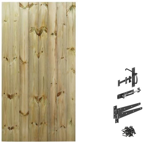 Bespoke Custom Made to Measure Wooden Garden Gate/Tongue & Groove Flat Top[6ft Tall (180cm),Upto 900mm Wide,Suffolk Latch]