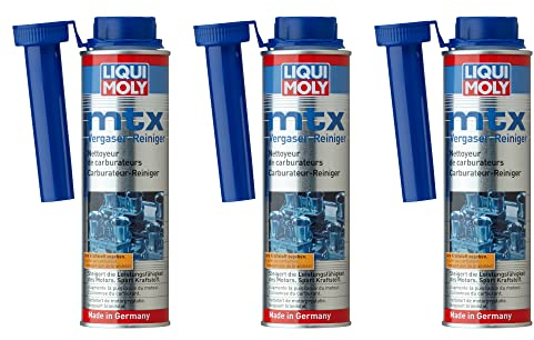 Liqui Moly 3X MTX Vergaserreiniger 300ml | Entfernt Ablagerungen im Vergaser, an Ventilen, Zündkerzen sowie im Brennraum und verhindert Neubildung | Kraftstoff Additiv für Benzin-Motoren | 3X 300ml