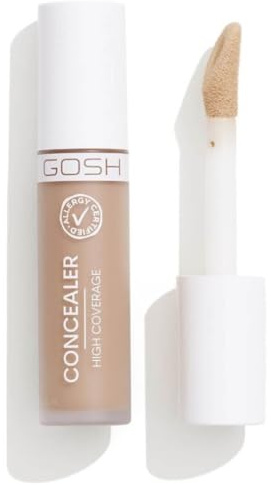 GOSH Concealer High Coverage 006 Honey I High coverage liquid concealer to cover dark circles, redness, blemishes and pimples for sensitive skin I Long-lasting, vegan and allergy-certified