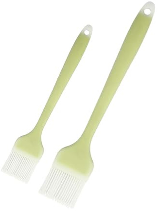 Konilaomu Pastry Brush Silicone Basting Brush for Cooking,2PCS 10+8 in Heat Resistant Food Brushes for Baking, Grilling, Cooking and Spreading Oil, Butter, BBQ Sauce, or Marinade (Green)
