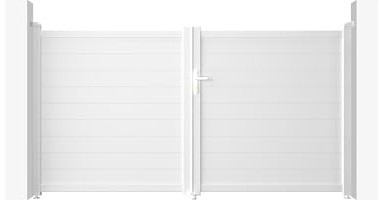 Casanoov Portail battant 3m EIGER H.160cm blanc aluminium