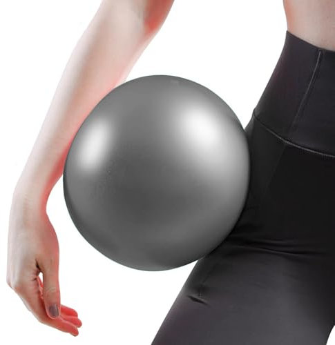 G5 HT SPORT Yoga-Pilatesball 25 cm [Mit Pumpe] Aufblasbarer Fitnessball für Gleichgewicht, Stabilität, Rehabilitation, Gymnastik | Kissen für Core-Training, Stretching, Yoga und Kräftigung (GRAU)