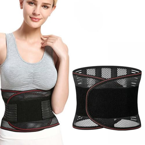 NHQZ Busto Ortopedico Lombare,Fascia Lombare Supporto Schiena,Lombare Supporto con 5 Supporti,Cintura Lombare di Sostegno,Regolabile Della Fascia Schiena per Uomini e Donne (Taglia L)