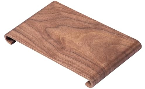 Tazones de madera para servir - Cuenco de nogal para servir té, madera | encimera decorativa, soporte de café de mesa, platos de café rectangulares para adultos