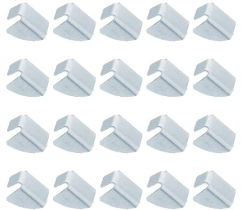UKCOCO Clips D'Étagère En Métal Support De Clips D'Étagère Pour Armoires De Bureau Et Bibliothèques Pour Bois Contreplaqué Panneaux De Particules Et Tôle 20 Pièces 0.83 X 0.59 X 0.51 in