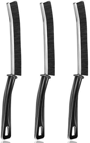 Pureclean Lot de 3 brosses de nettoyage d'angle à poils durs, brosse à joints, brosse de nettoyage pour coins, cuisine, salle de bain, fenêtre, toilettes, maison, baignoire, évier, ménage, fenêtre