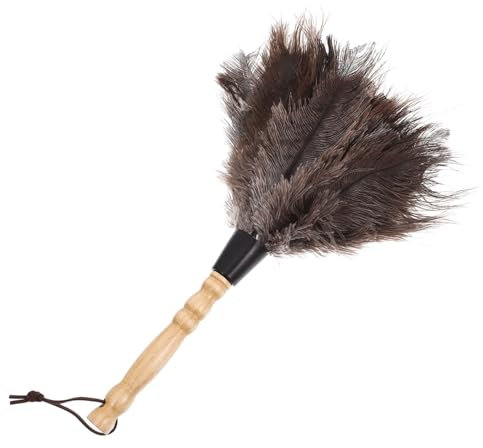 SWOOMEY Spolverino Piuma Di Struzzo Riusabile Per Pulizia Duster Maneggevole e Leggero Per Casa e Auto Strumento Versatile Per La Rimozione Della Polvere Da Mobili e Fessure