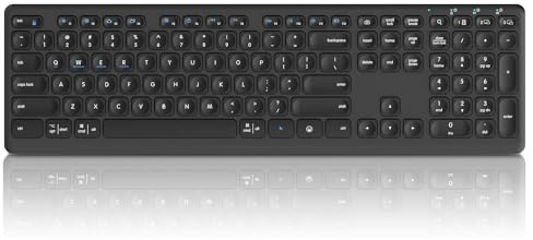 CITLLA Wireless Bluetooth Keyboard, Support Multi Device Switching, Full Size, Scissor-Switch Keys Silent Design for Computer, Laptop, MacBook and iPad (US layout)