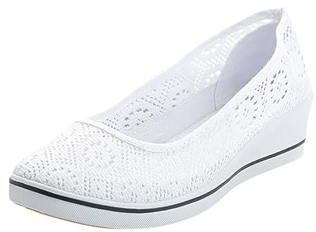 Ballerines Femme Compensées Maille Élastique Ballerine Femme Confortable Basket Sans Lacet Sport Ete Elegante Chaussure de Marche Running Décontracté Chaussures Confort Chic Mocassins Mocassin Slip on