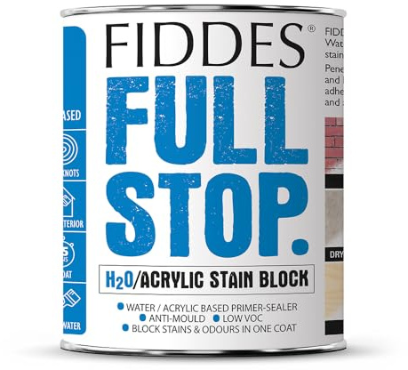 Fiddes Full Stop Stain Block Water Based White Primer 1 Litre