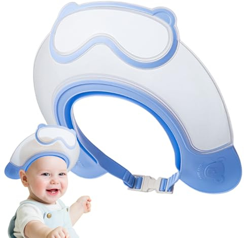 SVCEQZE Protection de Lavage des Cheveux pour Bébé, Bonnet de Douche Enfant Imperméable et Ajustable, Accessoires de Bain pour Filles et Garçons - Soin des Cheveux avec Shampooing