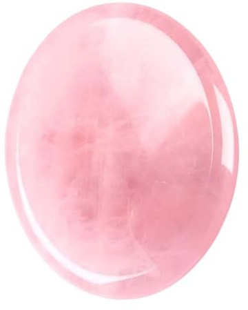 Quartz Rose Pierre Precieuse, Pierre Cristal Poche Oval, Pierres Inquiétude Pouce, Pierres de Massage pour Cadeau Parfait pour la Famille et les Amis
