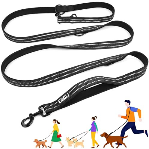 ETACCU Hands Free Dog Leash, Multifunctional Crossbody Dog Leash with Adjustable Length 6-9FT, Tangle Free Reflective Waist Leashs for Medium and Large Dogs