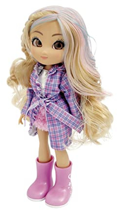 UNIQUE EYES - Muñeca Rebecca, Fashion Doll, Mirada mágica, Ojos Que te siguen, Grandes y Azules, Tiene el Pelo Largo y pelirrojo y un Look a la Moda, 3 Modelos Diferentes, +3 años, Famosa (MYM00300)