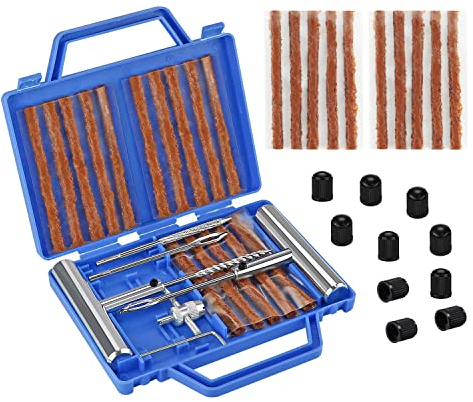 VonLux Kit di riparazione per pneumatici, kit di riparazione pneumatici, 42 pezzi, universali di emergenza, accessori per pneumatici portatili