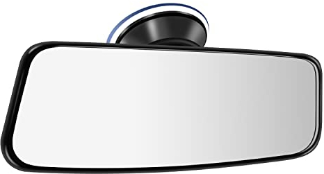 Auto Rückspiegel, Universal Innenspiegel Auto mit Saugnapf, Auto Spiegel, Auto Panorama Rückspiegel, Starke Adsorption, für Autos, SUVs, Lkw, Pkw (200 x 60 mm)