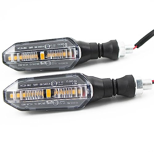 LED-indikator med sekventiell blinkers fram för Z900 Z900RS Z650 Z650RS Z800 Z400 Z750 Z250 blinkande ljus E-Mark Sport Street Bike Motobike (1 par blinker)