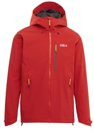 OEX Men's Aonach II Waterproof Jacket with Fully Adjustable Mountain Hood, 2-Layer Stretch Shell, YKK AquaGuard Zip & Pit Vents, Ideal for Hiking, Climbing & Mountaineering