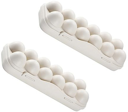 KITANDOVE Boîte De Rangement 12 Compartiments Pour Réfrigérateur Empilable Incassable En Polypropylène