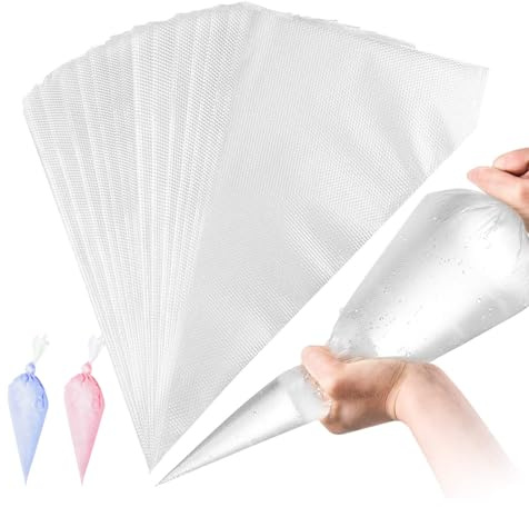 JasCherry Saccapoche USA e Getta, 100 Pezzi 41×25 CM sac a Poche Monouso Professionali, Sacchetti per Pasticceria, Ideale per Decorare Torte e Biscotti, Dolci, Cupcake
