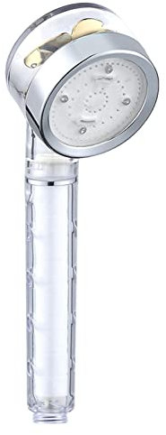 JESMVLPUTD Cabezal de Ducha de Mano LED con 7 Colores de luz cambiantes, Ventilador Turbo de hélice, Cabezal de Ducha de Alta presión con Filtro