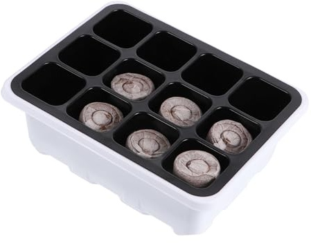 BESTonZON 12 Piezas Cajas De Plántulas Bandeja De Cultivo para Plantas y Bloques De Tierra Bandeja para Semilleros para Jardinería