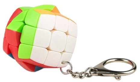 GNALIA Cubo di rubik portachiavi, Portachiavi 3x3 Speedcube Mini Cubo Giocattolo Rompicapo Regalo, Accessorio Portachiavi con cubo 3x3 funzionante, per Bambini dagli 5+