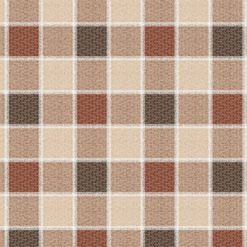 Terra Mat Bodenbelag Badvorleger Badematte Läufer Karos Hellbraun Breite 60cm Länge & Farbe wählbar 60 x 120 cm