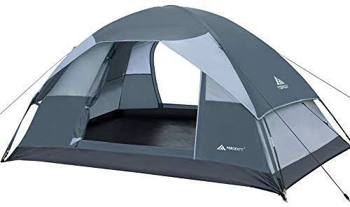 Forceatt 2/4/6/8 Persone Tenda Campeggio con Doppia Porta,Tenda da Campeggio con Copertura Antipioggia Rimovibile,Tenda a Cupola Ventilata, per Attività All'aperto in Famiglia e Feste con Gli Amici!