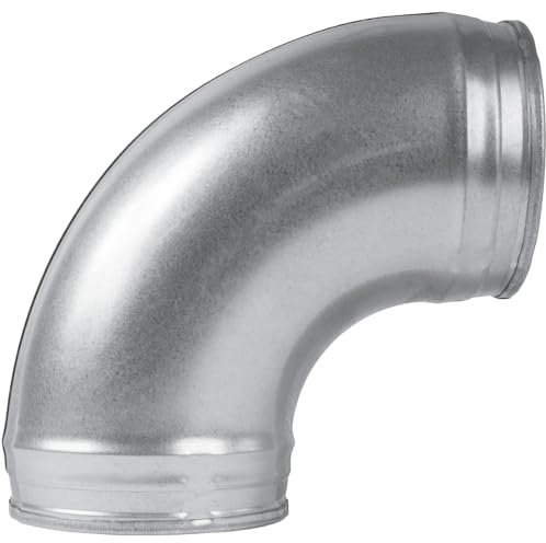 Conector de conducto de 90 grados, codo de acero galvanizado, curva de tubo de ventilación de secadora, junta de tubo de metal para ventilación de HVAC