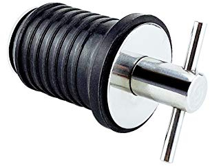 Einstellbare Marine Ablassschraube,MoreChioce Gummi Ablassschraube mit 304 Edelstahl Griff Boot Ablassschraube Geeignet für 23mm-26mm Ablassbohrung