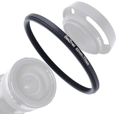 BEIZMEI 82mm à 77mm Anneaux Adaptateur Filtre Lentille Compatible avec tous les Objectifs 82mm à 77mm UV ND CPL filtre,82mm lentille à 77mm Anneau Filtre