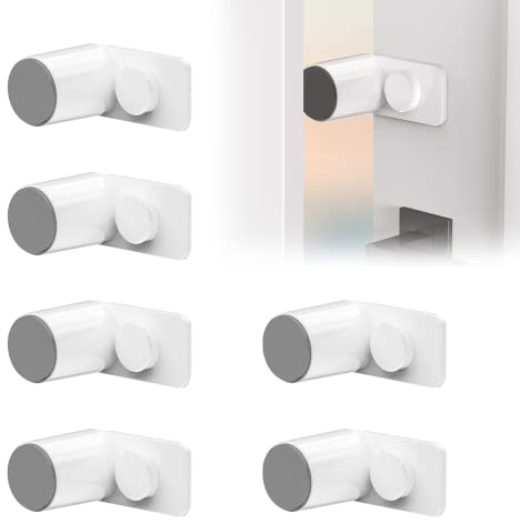 Klemmschutz für Türen 6 Stücke,Kindersicherung Tür,Türpuffer für Kinder und Haustiere,Zwei Modi öffnen und Schließen, Wissenschaftlicher Klemmschutz.（Weiß）