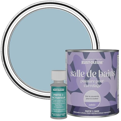 Rust-Oleum Blue Water-Resistant Bathroom Tile Paint in Satin Finish - Nan's Best China 750ml