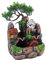 lyrlody Simulation Resin Desktop Springbrunnen Nebelfeuchtigkeitseffekt Wohnzimmer Tischdekoration, Kunstharz Desktop Brunnen Dekoration für Freunde (220V EU-Stecker)