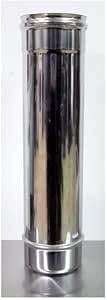 Rökrör 304 rostfritt stål envägg (DIAM. 200 mm, 50 cm)