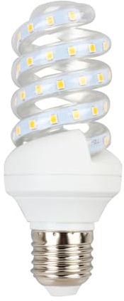VoltShine Bombilla LED E27 9W con diseño de espiral, eficiente y de larga duración, ideal para iluminación en hogares y oficinas.