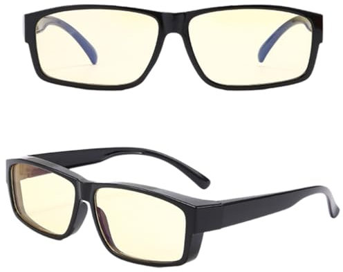 Larfraecy Occhiali anti luce blu per uomo e donna,Occhiali per il blocco della luce blu Occhiali anti-fatica e anti abbagliamento Occhiali Filtro Luce Blu per schermi, giochi,pc gaming (Giallo chiaro)
