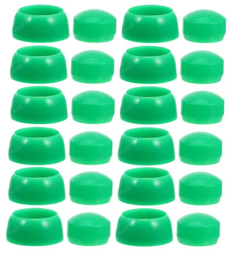 ifundom 50 St Gröna Plastskydd för Muttrar Barnvänliga Mutterlock för Lekplatsutrustning Skyddar Bultar och Förebygger Skador med Slät Design för Säker Lekmiljö