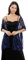 GIBZ Glitzer Schal Damen Leichte Stola mit Pailletten Elegant Glitzerschals für Hochzeit Abendkleider Party, Navy Blau