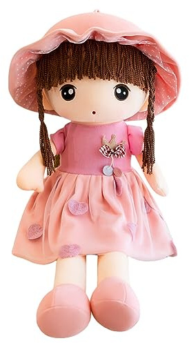 Uposao - Muñeca de trapo para niña, juguete de peluche, decoración de compañero, juguete hermoso, con capucha, para bebé, regalo para cumpleaños, bautizo, San Valentín, Navidad, 45 cm