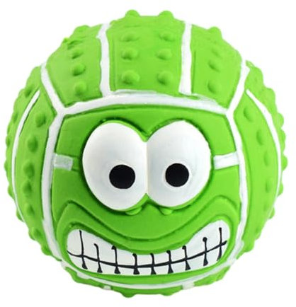 Hundespielzeug Ball Hundespielzeug mit Latex Quietscher Hundebälle mit Quietschen | Quietschende Bälle | Bälle mit quietschendem Gesicht, lustig, bissfest, hüpfend für Tagkatzen
