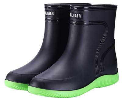 clearance items deal of the day Rain Boots for Women Short Waterproof Shoes Men Non-Slip Rubber Wellies Ankle Neoprene Insulated Rubber Work Boots Lightweight Eve girls wellies